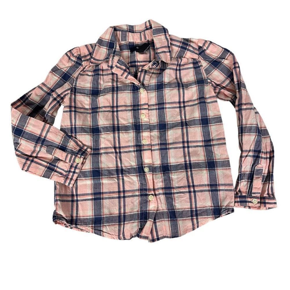 Gap Pink Plaid Button Down Shirt size Small